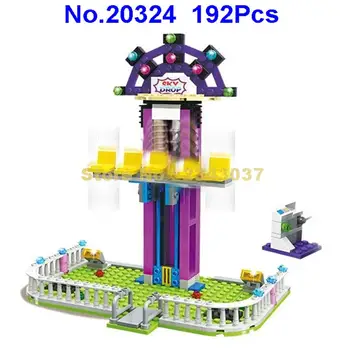 192pcs urban amusement park прескачане на препятствия sky drop zone tower building blocks 2 Toy