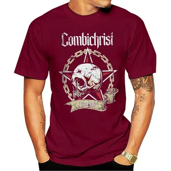 2021 мода за свободното време тениски Combichrist череп група лого мъжки черен O-образно деколте, Custom