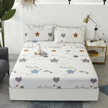 Легло вградена чаршаф печатни единична Queen King Full Twin Size спално бельо матрак защитно покритие 1бр комплекти легла конфигуриране на всеки размер
