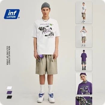 Инфлацията мъжка мода негабаритная в памучна тениска хип хоп мъжки летни тениски градинска мъжките дрехи забавна тениска с принтом 1163S20