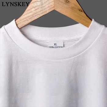 Луксозен рекорд пространство музика дизайн върховете & тениски за мъже мода бял чист памук кръгла яка тениска
