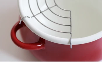 16см Японски стил Червен фритюрник с филтър за кухня с керамична саксия задушени гърне керамични задушени гърне една тенджера супа, прибори гърне за супа
