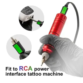 6 ФУТА EZ Master Flat Shape Silicone Tattoo Клип Cord RCA Connector for Rotary Tattoo Machines Power Supply Green Blue Red