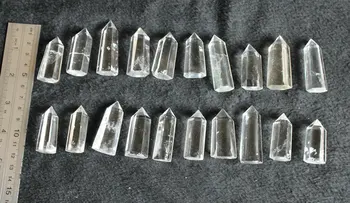 10 бр малък натурален прозрачен кварцов кристал очила изцеление на Едро Безплатна доставка !!