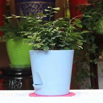 2018 нов творчески Самополив цветно растение саксия закрит имитация на керамика автоматично водопоглъщаемост на засаждане