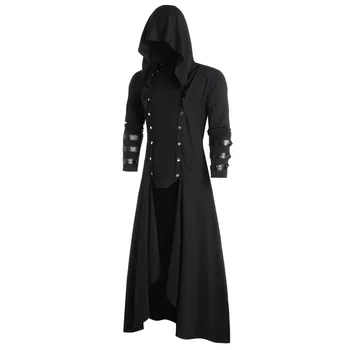 Мъжки средновековна ретро яке готически палто Хелоуин официален костюм 2020 нови мъжки steampunk извънгабаритни палто палто мъжки