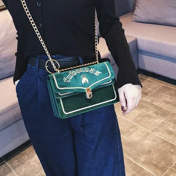2019 женски нови луксозни чанти, дамски чанти дизайнерски Звезда кадифе верига чанта малка квадратна чанта с букви на известната марка за дамски чанти