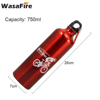 750 мл велосипедна бутилка вода алуминиева сплав велосипедна шише за вода за Спорт на открито, на къмпинг, туризъм, Колоездене чайник аксесоари за велосипеди