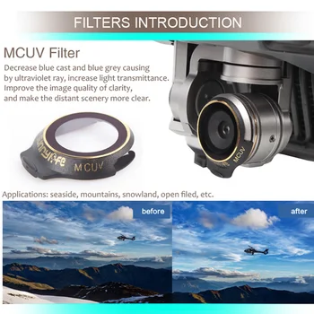 За дрона Mavic Pro филтри многослойно покритие фолио, филтри за камерата, за DJI Mavic Pro UV CPL ND 4 8 16 32 филтър аксесоари
