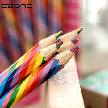 EZONE 4 бр Дъгата молив 4 цвята за презареждане на цветни дръжки за деца живопис рисуване на художествени инструменти студентите канцеларски материали Papelaria