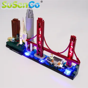SuSenGo LED Light Set за архитектура 21043 San Francisco е съвместим с 17014, без модел
