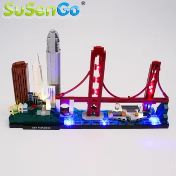 SuSenGo LED Light Set за архитектура 21043 San Francisco е съвместим с 17014, без модел