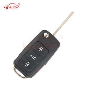 Kigoauto 5K0837202AE remote key 315MHZ ASK ID48 3 button with паника HU66 blade for VW Beetle, Passat, Jetta, Tiguan 2016