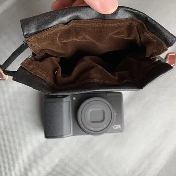 DSLR водоустойчив фотоапарат естествена кожа чанта калъф за тяло GRII GRIII GR3 Sony RX100m6m5
