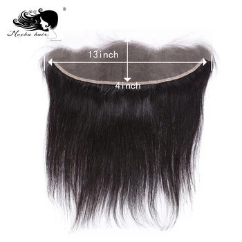 Мока коса 10А бразилски директни девствени косата 3шт с 1pcs дантела пред закриване 13 * 4 отбеленный възел човешка коса