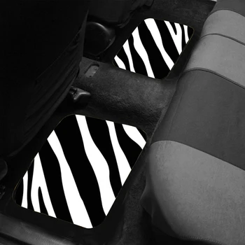 Zebra Pattern Car възглавничките Carpet Universal Car Floor Foot Mats сублимация на противоскользящего неопрен вътрешна защита на килим аксесоари