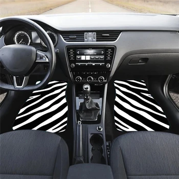 Zebra Pattern Car възглавничките Carpet Universal Car Floor Foot Mats сублимация на противоскользящего неопрен вътрешна защита на килим аксесоари