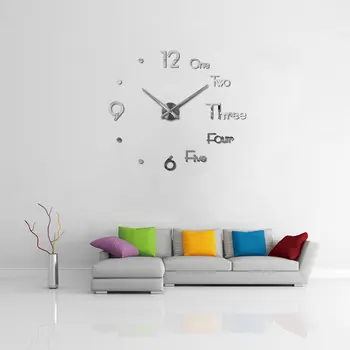 Направи си САМ дигитални стенни часовници 3D стикер съвременен дизайн с големи безшумни часовници домашен офис декор стенни часовници и за декорация на всекидневна