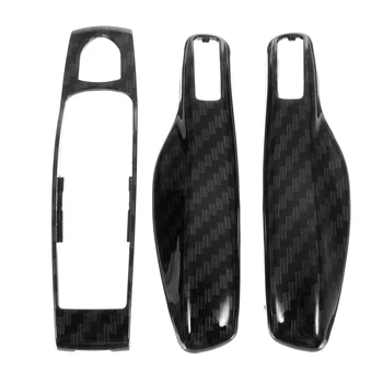3шт въглеродни влакна цвят FOB Remote Key Shell Case Cover за Porsche Boxster, Cayman На 911, Panamera Cayenne Macan Car Key Accessorie