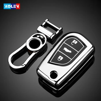 Мек TPU Car Remote Key Case пълен калъф за употреба за Toyota Auris, Corolla Reiz Avensis Verso Aygo, Yaris Rav4 Scion TC СЪМ 2016