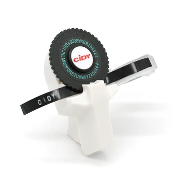 Бяла щампа създател на лейбъл за MOTEX E101 версия на повдигане CIDY C101 Миниая САМ ръчна пишеща машина приспособена за лента на етикета 9mm 3D