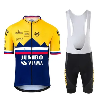 Jumbo Visma Cycling Jersey Suit Champion Носете Ризи За Мъже Велосипедна Облекло Летен Комплект Велосипеди Дрехи С Къс Ръкав Трико Ciclismo