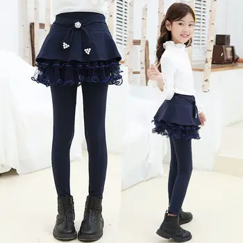2020 Kids Girls Legging Skirt-Pants Kid Момиче пролет есен гамаши, детска пола-панталон Catton панталони за детето 3-9 години