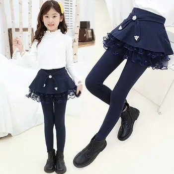 2020 Kids Girls Legging Skirt-Pants Kid Момиче пролет есен гамаши, детска пола-панталон Catton панталони за детето 3-9 години
