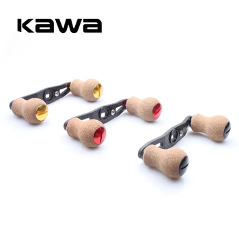 KAWA New Reel Fishing Handle Carbon Fiber for Shimano Daiwa Abu Baitcasting With Cork Knob Hole size 7*4/8*5mm Дължина 90mm