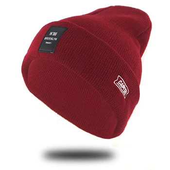 BROOKLYN New beanie шапка for men women cotton soft winter fashion hats with label N86 crochet-шапки хип хоп ски шапчица топло
