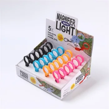 W / LED светлина ремък лупа Преносим мини Покет лупа лупа на децата лупа образователни детски играчки разузнаване