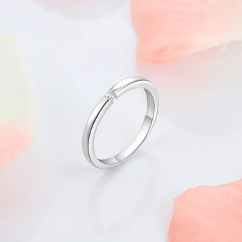 Луксозни пръстени от сребро 925 проба за жени през цялата кубичен Циркон безименен пръст сватбена годежен пръстен, фини бижута (Мдл Хъб Fong)