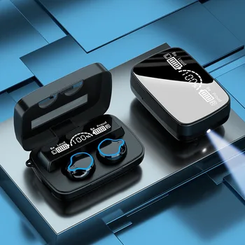 SACEC PSENS TWS Sport Bluetooth 5.1 безжични огледално слушалки, зарядно устройство водоустойчив 9D HD стерео сензорно управление слушалки