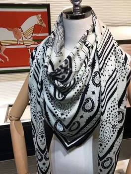 2020 нов пристигане есен пролет класически дизайн 140 см цветен шал 65% кашмир 35% копринен шал приключи за жени Дама момиче