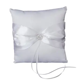 10*10 см искрящи кристали сватбени бели форми на романтичното годежен пръстен въздушна Възглавница за доставка