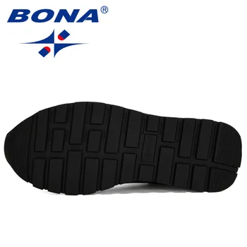 BONA 2020 нови дизайнери ежедневни маратонки Мъжки обувки на открито дишаща удобни Мъжки обувки за ходене обувки за почивка модерен човек