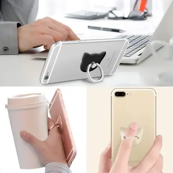 100 бр. / лот безименен пръст, мобилен телефон, смартфон стойка държач за iPhone X 8 7 6 6 S Plus 5 Смартфон кола стойка за Samsung