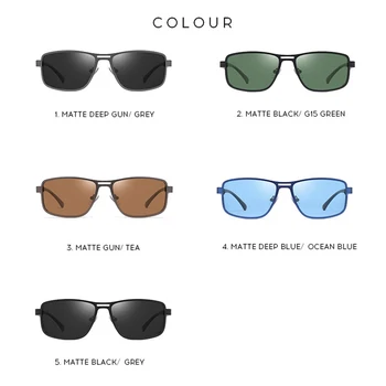 Нов дизайн на слънчеви очила марка мъжки поляризирани нюанси квадратни шофиране слънчеви очила Моден мъжки слънчеви очила аксесоари за мъже oculos