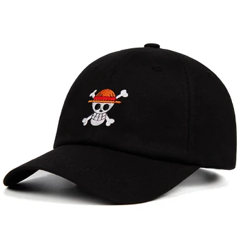 One Piece Dad Шапка памук аниме бейзболни шапки с високо качество бродерия възстановяване на предишното положение шапки пират унисекс дропшиппинг