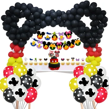 Мини Мики Маус на парти арка балон верига САМ десерт украса на масата на Мики Мини рожден ден балон душата на детето декор