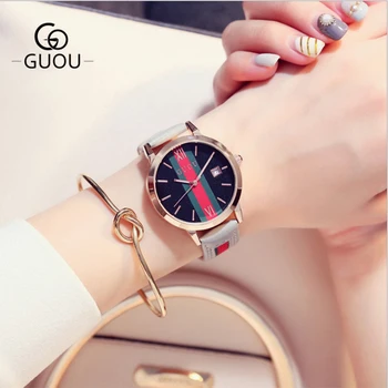 Montre Femme 2019 горещи продажба на луксозни дамски часовници с Кожена каишка на топ марката кварцов часовник дамски Ръчен часовник Relogios Femininos saat