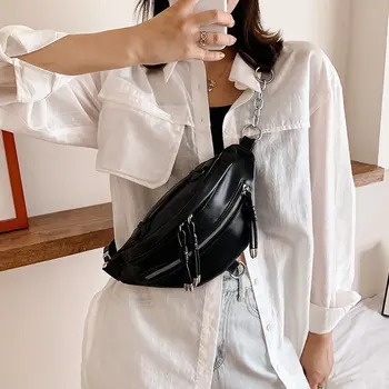 Мода жените Crossbody чанта на дизайнер прилив на скитници Дама платно колан с цип под мишниците, гърдите чанта дамски портмонета и чанти