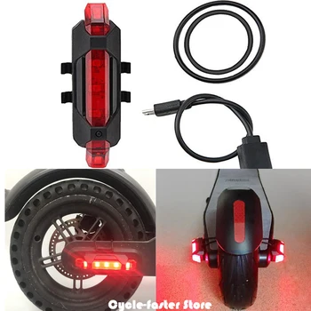 Електрически скутер задни опашката фенерче лампа USB Night Факел предупреждение светлина за Xiaomi Mijia M365 Ninebot електрически скутер