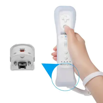 За Nintendo Wii Motion Plus Дистанционно Управление Motion Подобрител Дръжка Засилване На Дръжката На Газта Игра Със Силиконов Ръкав