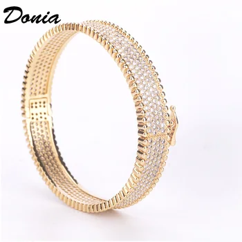 Donia бижута new Fashion bracelet copper micro-inlaid AAA Циркон гривна дамска мода гривна вечерни аксесоари гривна