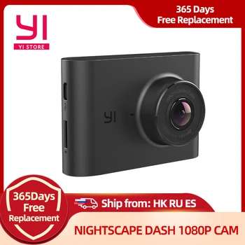 YI Nightscape Dash Camera HD 1080P автомобилен видеорекордер с 2,4-инчов LCD екран 140 широкоъгълен обектив за нощно виждане арматурното табло, камера за кола