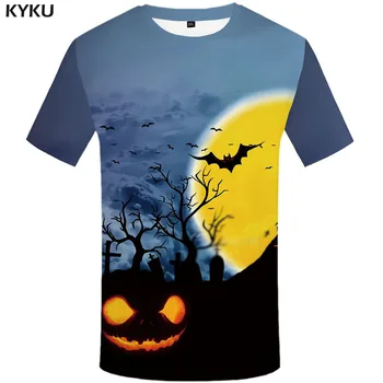 3d тениска тиква тениска мъжете Хелоуин тениска печатни cosplay смешни тениски смешно аниме облекло Harajuku тениски 3d