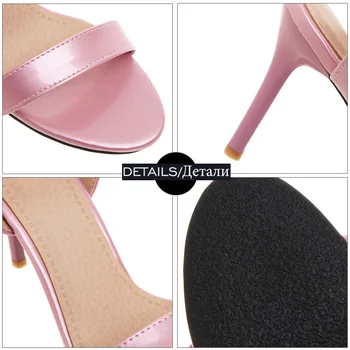 JK сандали с каишка на щиколотке женски 2019 летни сандали сватбени обувки с отворени пръсти Дамски обувки на тънък висок ток женски бели плюс размер 30-48
