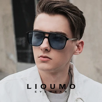 LIOUMO 2020 класически дизайн квадратни слънчеви очила мъжки поляризирани дамски слънчеви очила мъжки Очила за шофиране Anti-Glare UV400 zonnebrillen