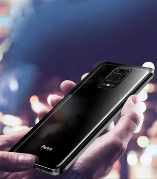360 метален магнитен калъф за телефон Redmi Not8 9 7 K30 K20 Pro Case за Xiaomi 10 9T CC9 Pro F1 двойна странична закалена със стъклен капак